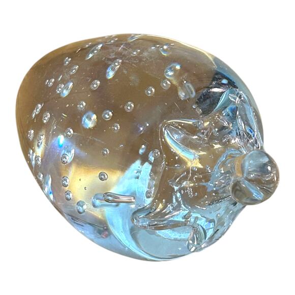 Vintage Crowning Touch Glass Strawberry Paperweight Controlled Bubbles Glass Art - Picture 2 of 3